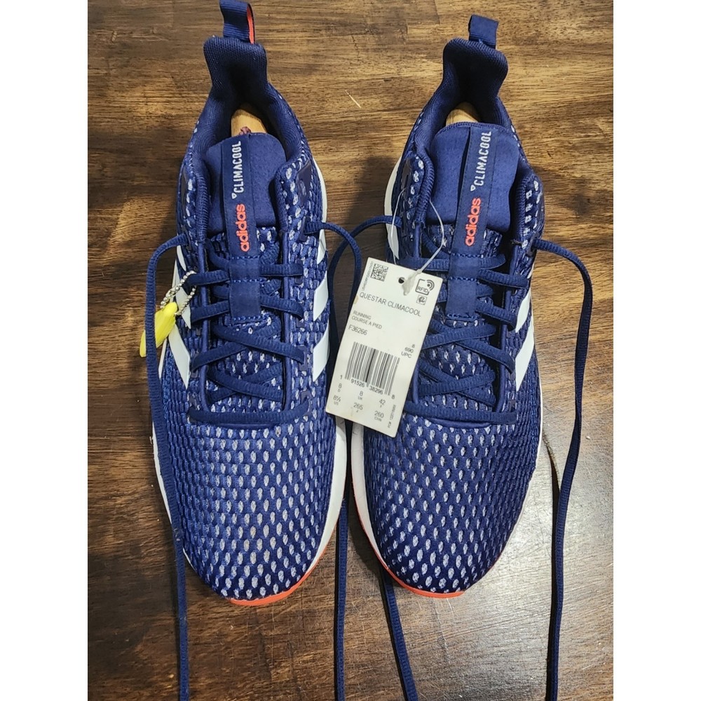 Adidas Questar Climacool Cloudfoam F36266 Blue Orange Mens Size 8.5 Sneakers NWT